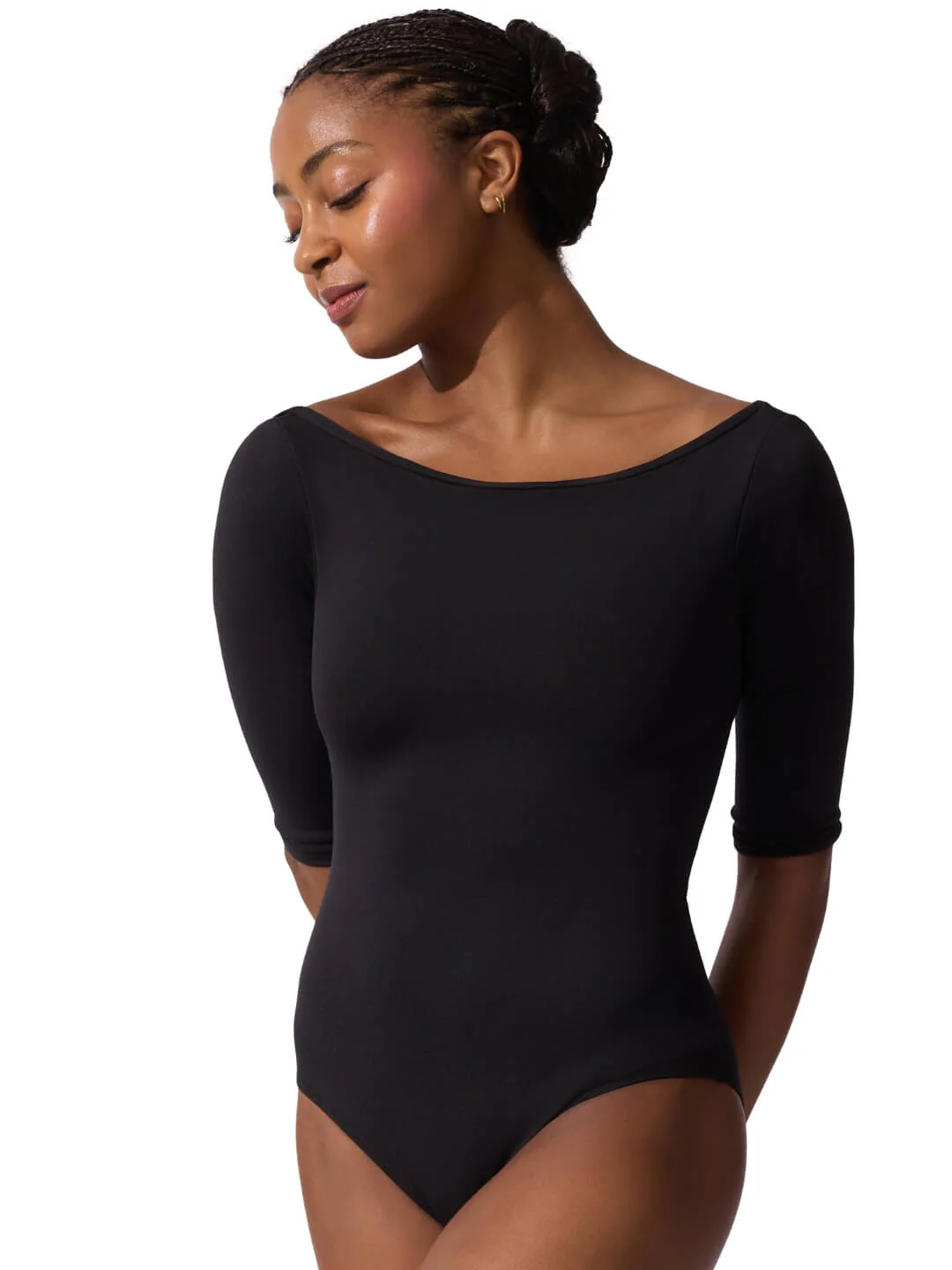 Boatneck 3/4 Sleeve Leotard - Image 3