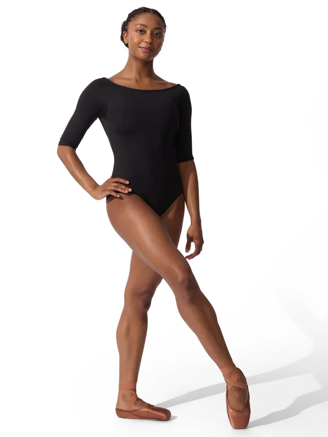 Boatneck 3/4 Sleeve Leotard - Image 4