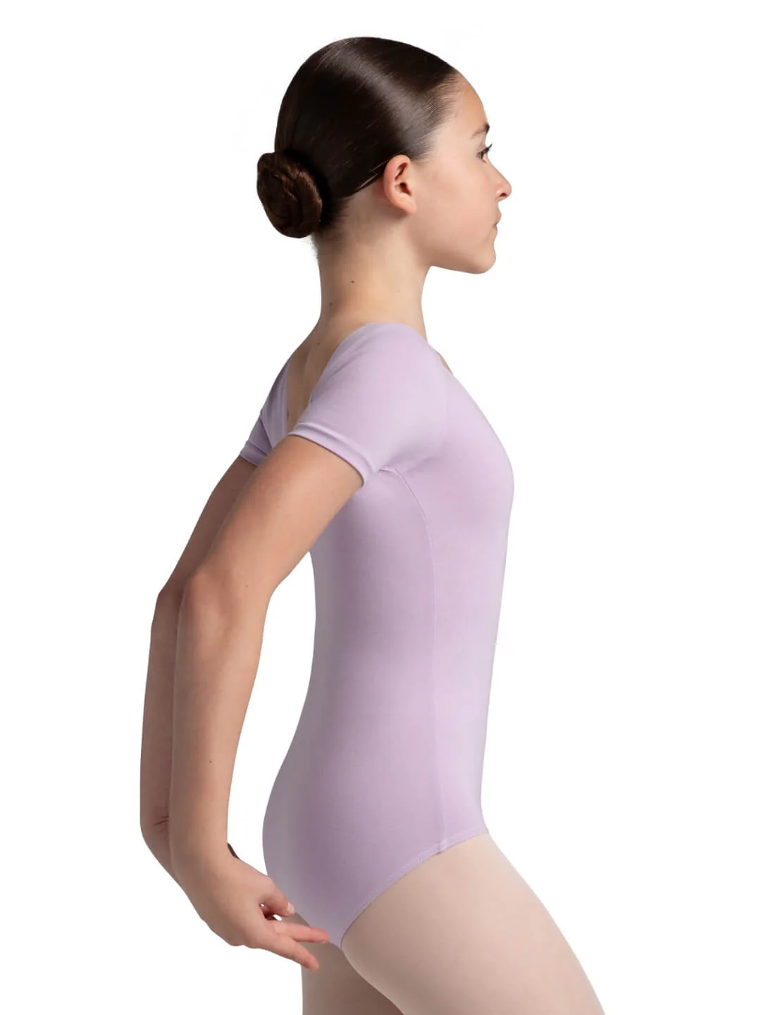 Scoop Neck Short Sleeve Leotard - Girls - Image 13
