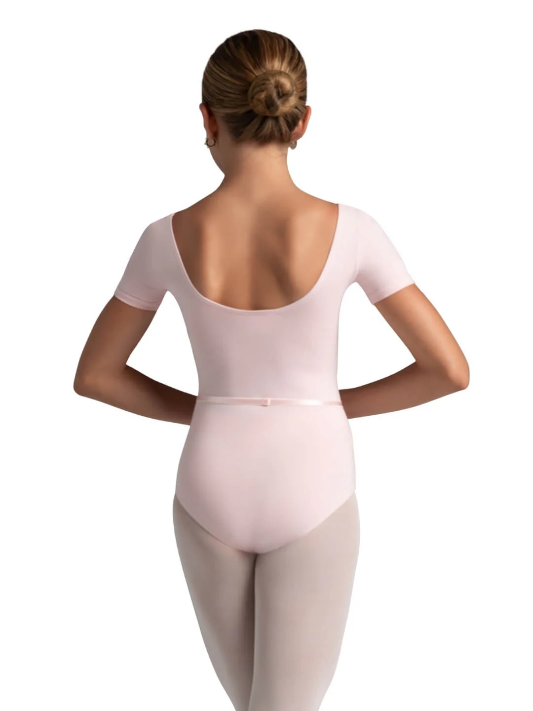 Scoop Neck Short Sleeve Leotard - Girls - Image 18