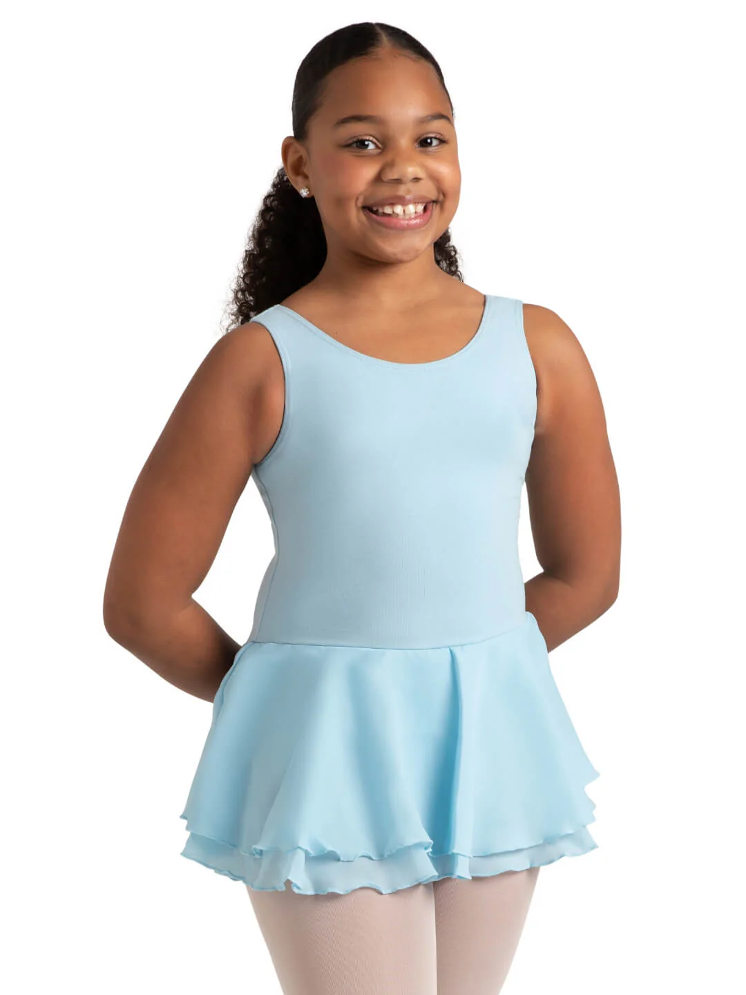Double Layer Skirt Tank Dress - Girls - Image 14