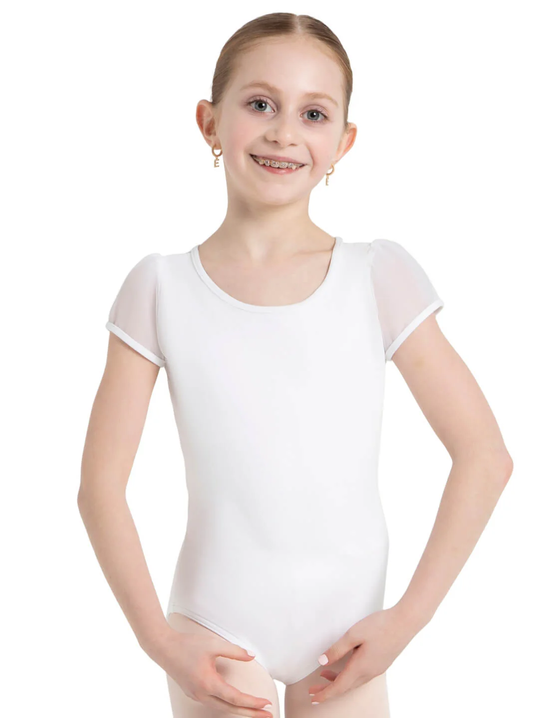 Puff Sleeve Keyhole Back Leotard - Girls - Image 5